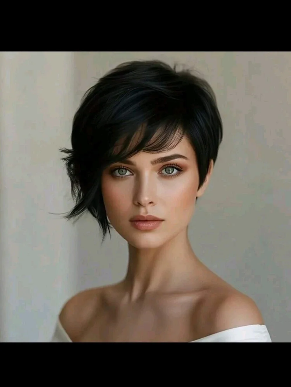 Short Layered Pixie Bob Wig - Black